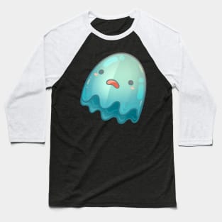 Little Blue Ghost Baseball T-Shirt